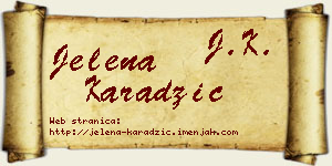 Jelena Karadžić vizit kartica
